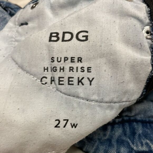 BDG for Urban Outfitters- Super High Rise Cheeky Zipper Denim Shorts- Size 27 - Picture 8 of 10